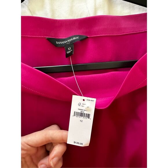 NWT Banana Republic FLUTTER-SLEEVE KNEE-LENGTH DRESS Size 12 - Picture 8 of 9